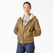 Dickies Women's Fleece Lined Duck Canvas Jacket - Rinsed Nubuck Size S (FJ700)