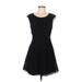 Kimchi Blue Casual Dress - A-Line Scoop Neck Short sleeves: Black Print Dresses - Women's Size 6