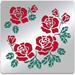 Stainless Steel Rose Flower Pattern Stencils Reusable Painting Template for DIY Engraving Painting Scrapbooking