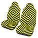 ZNDUO Yellow Stripes Pattern Car Seat Covers Breathable Polyester Universal Seat Covers for Cars 2PCS Car Seat Covers Front Seats Only