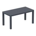 Table de jardin réctangulaire en plastique Gris foncé