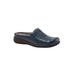 Extra Wide Width Women's San Marcos Tooling Clog by SoftWalk in Navy Denim (Size 8 1/2 WW)