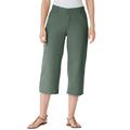 Plus Size Women's Perfect 5-Pocket Relaxed Capri With Back Elastic by Woman Within in Pine (Size 40 W)