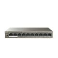 Tenda PoE Switch 10-Port 10/100Mbps (8 PoE+ & 2 Uplink Ports, 58 W, QoS, VLAN, 250m Transmission Distance, 802.3at/af, Desktop/Wall Mounting, Metal Case, Plug and Play) (TEF1110P-8-63W)