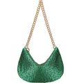 DEXMAY Rhinestone Purse Crystal Women Shoulder Bag Party Evening Clutch Handbag, Emerald, Medium