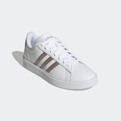 Sneaker ADIDAS SPORTSWEAR "GRAND COURT CLOUDFOAM LIFESTYLE COURT COMFORT", Gr. 37, weiß (cloud weiß, platin metallic, pl