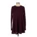 Show Me Your Mumu Casual Dress - Sweater Dress: Purple Marled Dresses - Women's Size X-Small