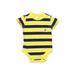 Baby Gap Short Sleeve Onesie: Yellow Color Block Bottoms - Size 3-6 Month