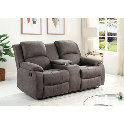 2-Sitzer "Cicero", grau (dunkelgrau), B:173cm H:99cm T:99cm, ATLANTIC HOME COLLECTION, Sofas, mit Relaxfunktion, Federkern und Getränkehalter, Topseller Image