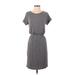 Banana Republic Factory Store Casual Dress - Shift: Gray Solid Dresses - Women's Size X-Small Petite