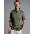 Charles Tyrwhitt Mens Pure Cotton Jersey Polo Shirt - XXL - Green, Green