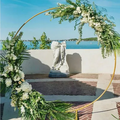 Support d'arc de ballon de fond d'arche de jardin de mariage de cercle toile de fond ronde en