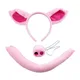 Cochon oreille bandeau nez queue ensemble rose cochon pour tête cerceau ensemble pour adultes et