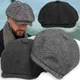 Classic Wool Newsboy Caps Men Herringbone Flat Caps Gatsby Lvy Cabbie Hat Vintage Woolen Driving