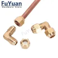 1pcs Flared Brass 90 degree Elbow Pipe Fittings 6mm 8mm 10mm 12mm Air Conditioning Extension Tool