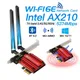 WiFi 6E Intel AX210 Tri-Band PCI-E Wireless Bluetooth 5.3 Network Card 2.4GHz/5GHz/6GHz 802.11AX