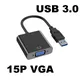 USB 3.0 To VGA Adapter External Video Card Multi Display Converter For Desktop Laptop PC Monitor