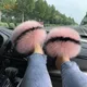 Summer Real Fur Slippers Ladies Indoor Furry Fur Flip Flops Women Plush Fox Fur Slides For Women
