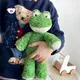 Kawaii Frog Plush toy Big Eyes Frog Soft Stuffed Animal Smile Green Frog Plushie Figure Doll Kids