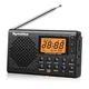 Rysamton Portable AM/FM Shortwave Radio Big digital display with Sleep Timer and Alarm Clock