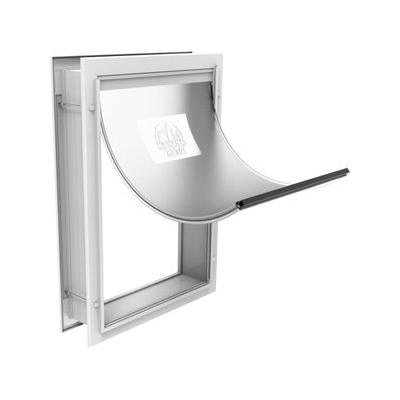 Hakuna Pets Deluxe Aluminum Dog & Cat Door, White, Medium