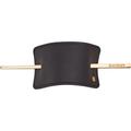 Balmain Hair Couture Accessoires Haarspangen Hair Barrette Leather Black Large