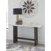 Signature Design by Ashley Burkhaus White / Dark Brown Sofa Table - 52"W x 16"D x 30"H