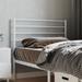 vidaXL Metal Headboard White 76"