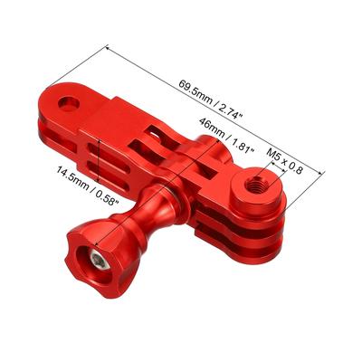 Aluminum Alloy Adjust Arm Straight Joints Mount, 3-Way Extension Arm