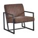 Traditional Steel Frame Armchair, Fabric Upholstery Wide Accent Chairs for Kitchen, Dining, Bedroom, Living Room