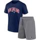 Kombi-Set aus New England Patriots Arch T-Shirt und Shorts mit Fanatics-Logo in Marineblau/Grau meliert