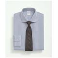 Brooks Brothers Men's Supima Cotton Poplin English Collar, Tattersall Dress Shirt | Blue | Size 17 35