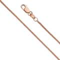 Precious Stars 24 in. 14K Rose Gold 0.8 mm Thin & Dainty Diamond-Cut Square Wheat Chain