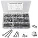 250PCS Self-Drilling Screws Assortment Kit Stainless Steel Hex Washer Self Drilling Metal Wood Screws 10 x 1/2 3/4 1 1-1/2 1-3/4 2 2-1/2 2-3/4 3