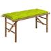 Htovila Folding Patio Bench with Cushion 46.5 Bamboo