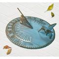 Brass Decorative Hummingbird Sundial 10 Inches Wide