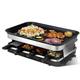 HestiNysus Classic 8-Person Raclette Grill with Non-Stick Coating with 8 Mini Raclette Pans Infinitely Adjustable Temperature 1500W