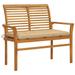 Htovila Patio Bench with Beige Cushion 44.1 Solid Teak Wood