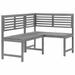 Htovila Patio Corner Bench Gray 55.1 Solid Acacia Wood