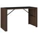 vidaXL Bar Table Counter Height Bar Table for Kitchen Dining Room Poly Rattan