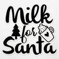 Vinyl Stickers Decals Of Milk Santa Christmas V7 - Waterproof - Apply On Any Smooth Surfaces Indoor Outdoor Bumper Tumbler Wall Laptop Phone Skateboard Cup Glasses Car Helmet MuANDVER3f8710bBL070223