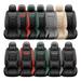 Universal Car Seat Covers for 5 Seats Sedans/SUV/Truck Premium Waterproof Wear-resistant Seat Protector Pu Leather Auto Cushion Protector Front Rear Seat Full Set Black+Green