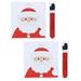 2 Sets Creative Santa Claus Windscreen Wiper Sticker Fun Car Windshield Waving Arm Decal Car Decoration - No.6