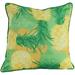 Jordan Manufacturing 18 x 18 Yellow and Green Pineapple Fruit Square Decorative Throw Pillow with Welt and Embroidery Accent