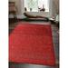 Glitzy Rugs Hand Knotted Gabbeh Wool Contemporary Rectangle Area Rug - Red - 6 x 9 ft.