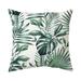 Throw Pillow Covers Outdoor Waterproof Throw Pillow Covers 18x18 Inch Green Leaf Cushion For Garden Patio Furniture Chairs 1 Piece Tropical Home Decor Sofa Polyester Pillow Cover