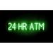 SpellBrite 24 HR ATM Neon-LED Sign for Business. 32.8 x 6.3 Ultra Bright Energy Efficient Long-Life LED. Visible Indoors from 500+ Feet with 8 Animation Settings (Green)