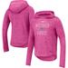 Girls Youth Under Armour Pink Wisconsin Badgers Twist Tech Pullover Hoodie