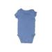 Just One You Made by Carter's Short Sleeve Onesie: Blue Solid Bottoms - Size Newborn