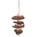 Naturals Brownie Snack Bird Toy, Large, Natural Wood